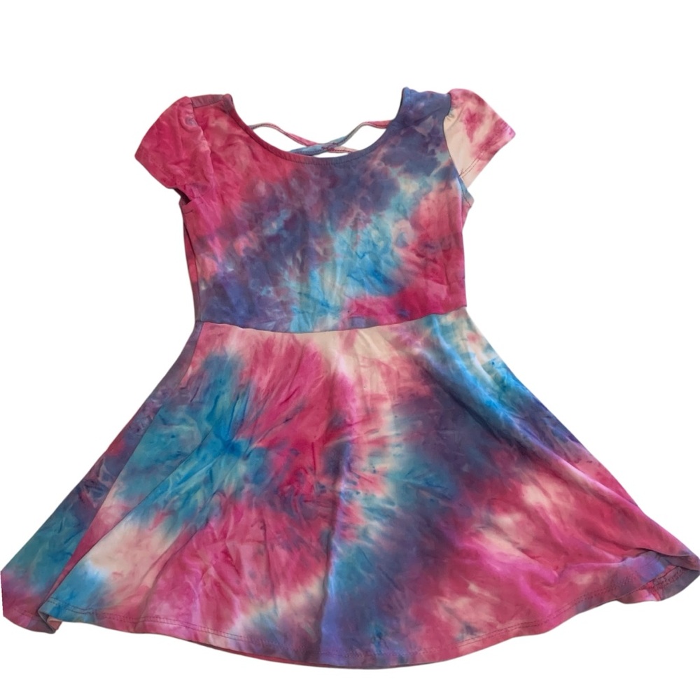Colorful Tie-Dye Kids Dress